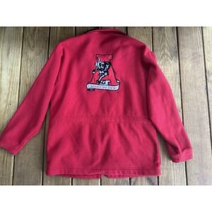 Vintage Belle Pointe Alabama Crimson Tide Football Fleece Jacket Medium Logo